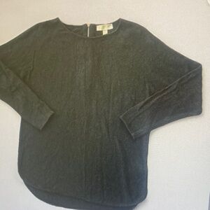 Michael Kors LongSleeve Charcoal Gray Sweeater Zipper Back Women’s Size Large